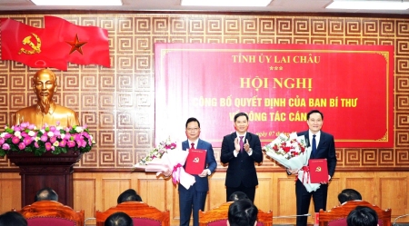 Công bố Quyết định của Ban Bí thư về công tác cán bộ, tăng cường lãnh đạo cho Đảng bộ tỉnh Lai Châu