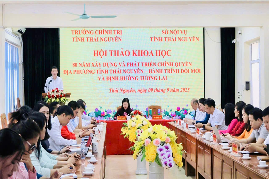 Trường Chính trị tỉnh Lai Châu tham dự Hội thảo khoa học  “80 năm xây dựng và phát triển chính quyền địa phương tỉnh Thái Nguyên – Hành trình đổi mới và định hướng tương lai”
