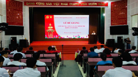 BẾ GIẢNG LỚP TRUNG CẤP LÝ LUẬN CHÍNH TRỊ  KHÓA 4 NĂM 2024 (HUYỆN MƯỜNG TÈ)